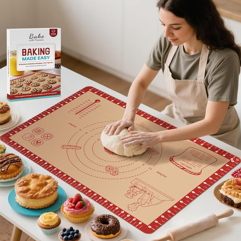 View of The Perfect Bake Silicone Mat with Measurement Guides