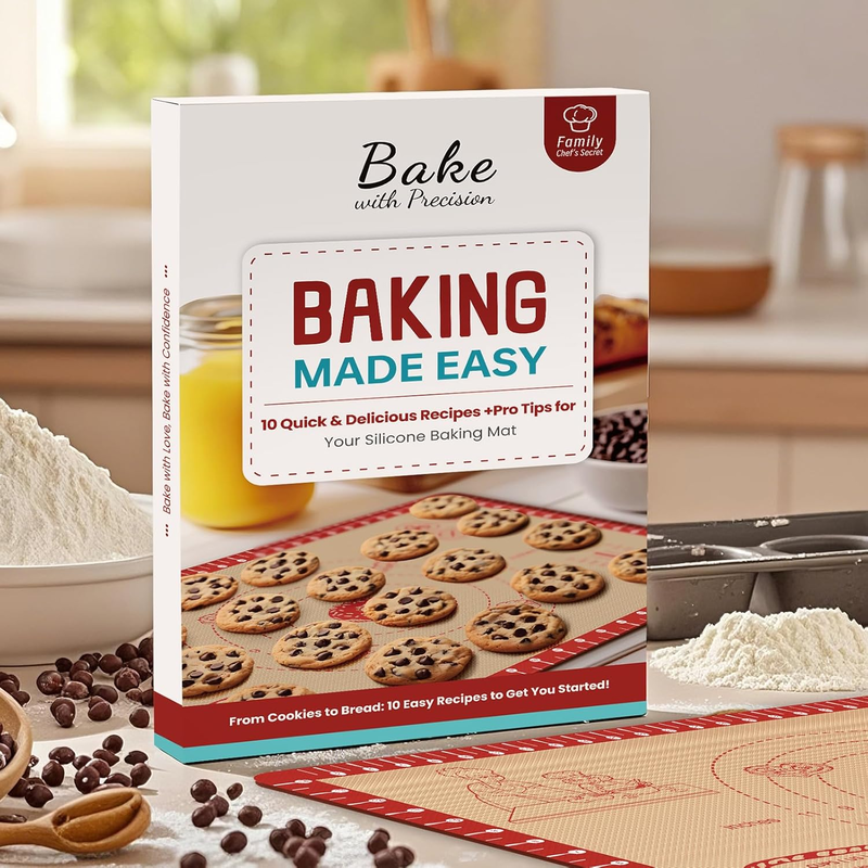 View of The Perfect Bake Silicone Mat with Measurement Guides
